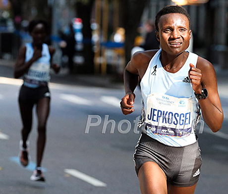 Jepkosgei Runs Away from Keitany